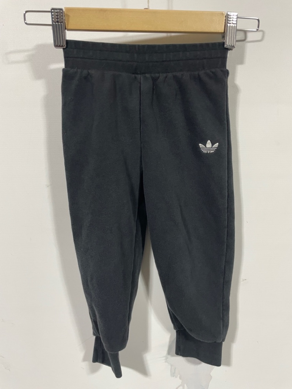 adidas Disney Black Kids Jogger Sweatpants with White Trefoil